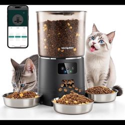 Automatic Cat Feeder for 3 Cats, 6L/25 Cups Smart WiFi Pet Feeder,