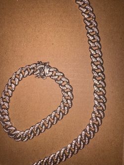 silver necklace and bracelet