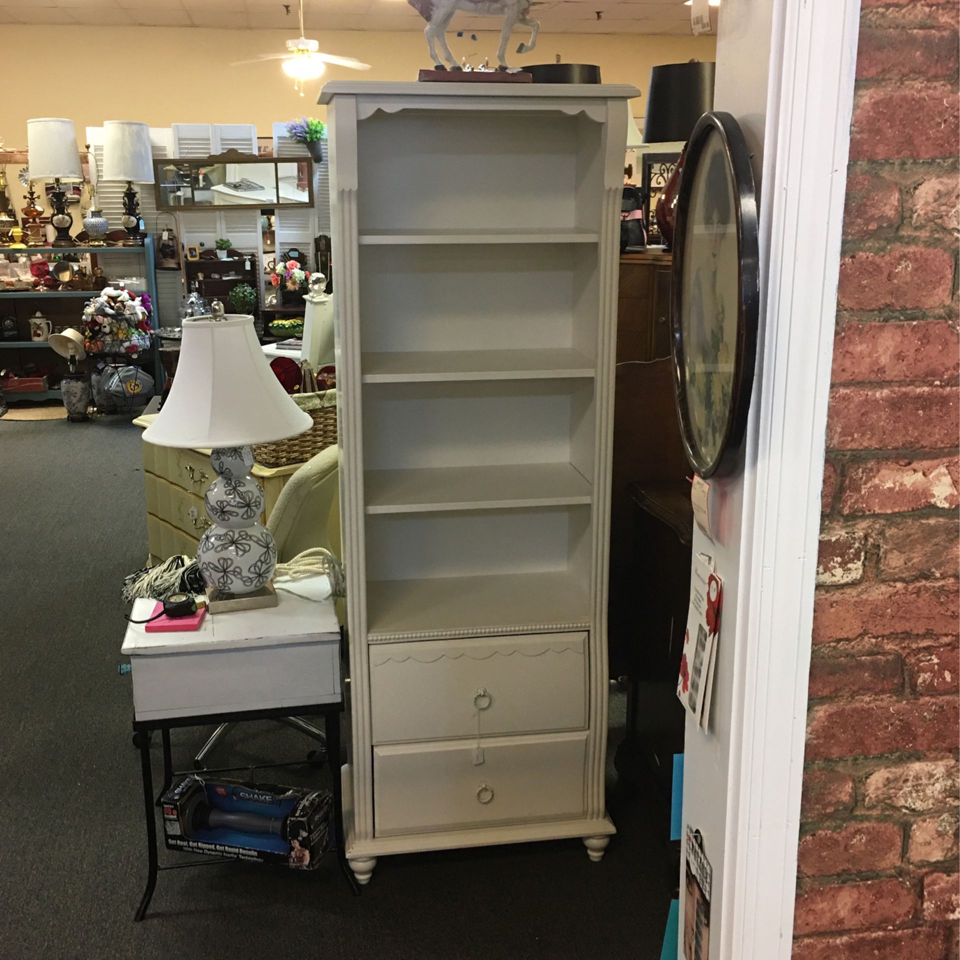 Bookcase, with 2 drawers, White, Top Quality, Girls