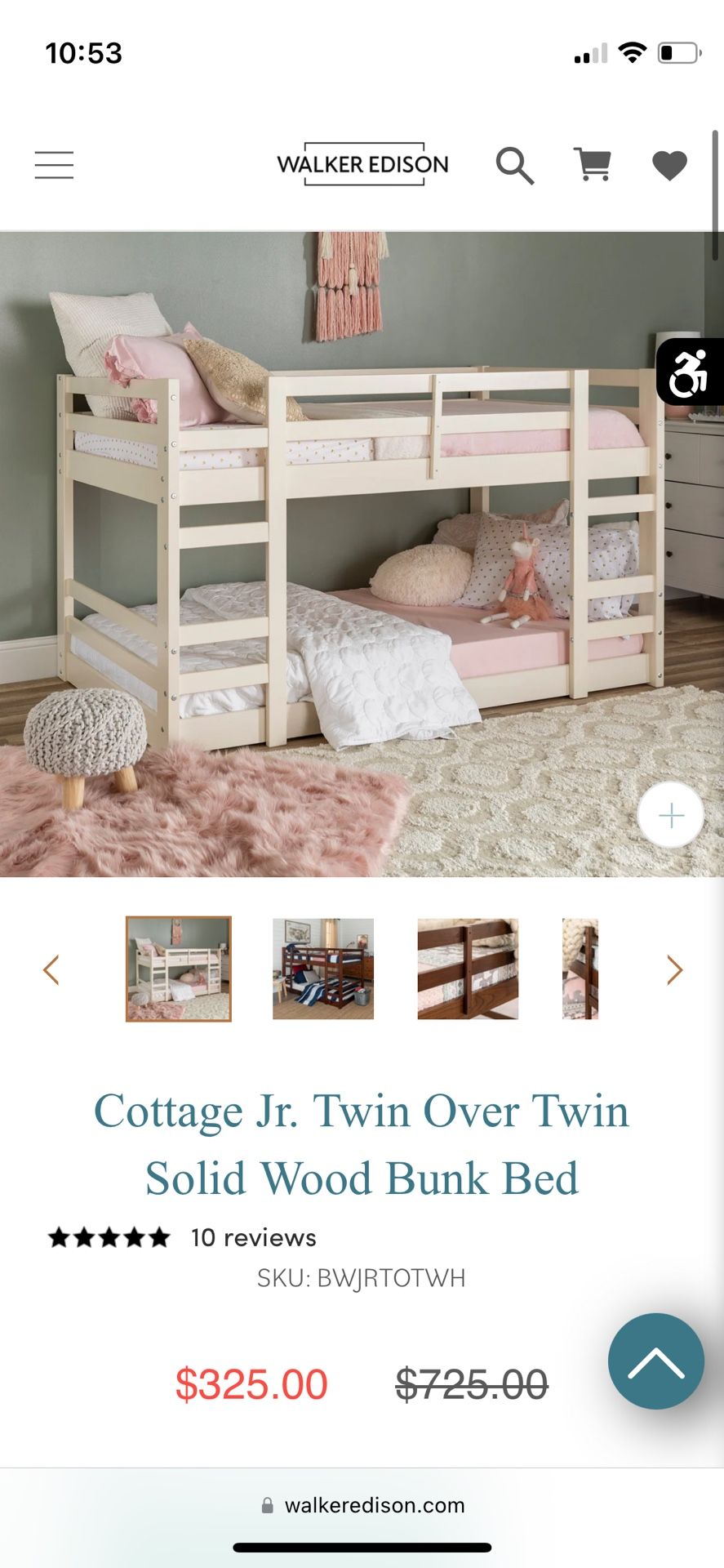 Twin Over Twin Bunk Bed