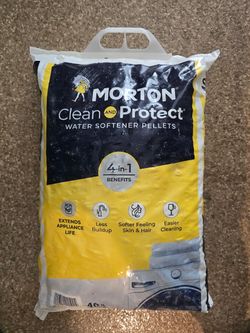 Morton Clean and Protect Water Softener Salt Pellets - 40 lb Bag (New/Sealed)