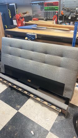 Gray Tufted Upholstered Headboard