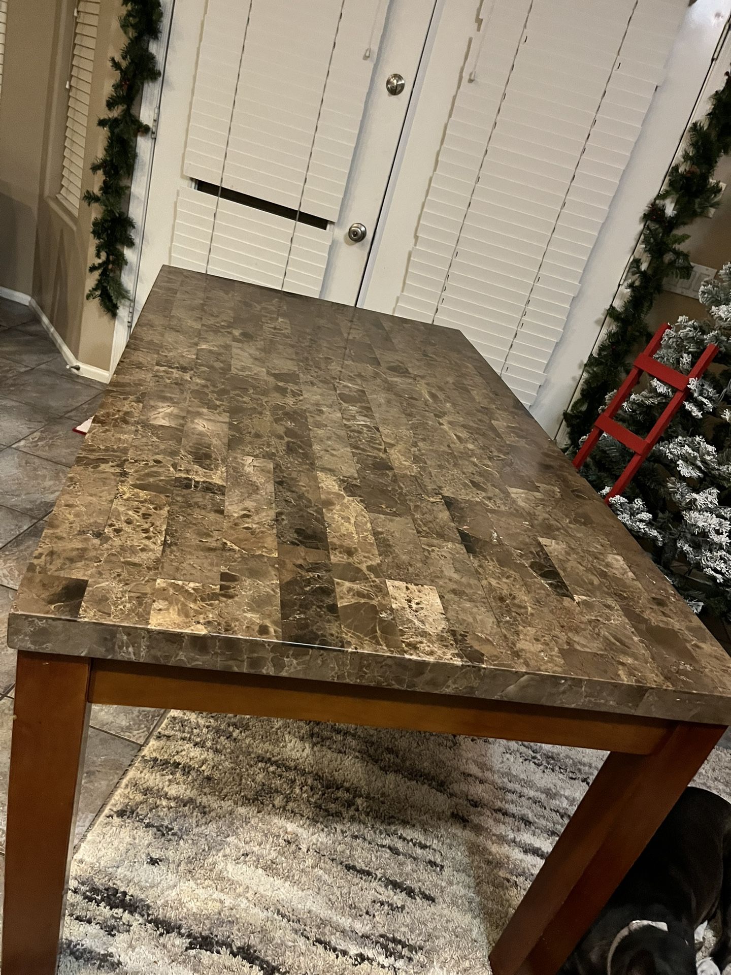 Table (Marble) 6 Chairs