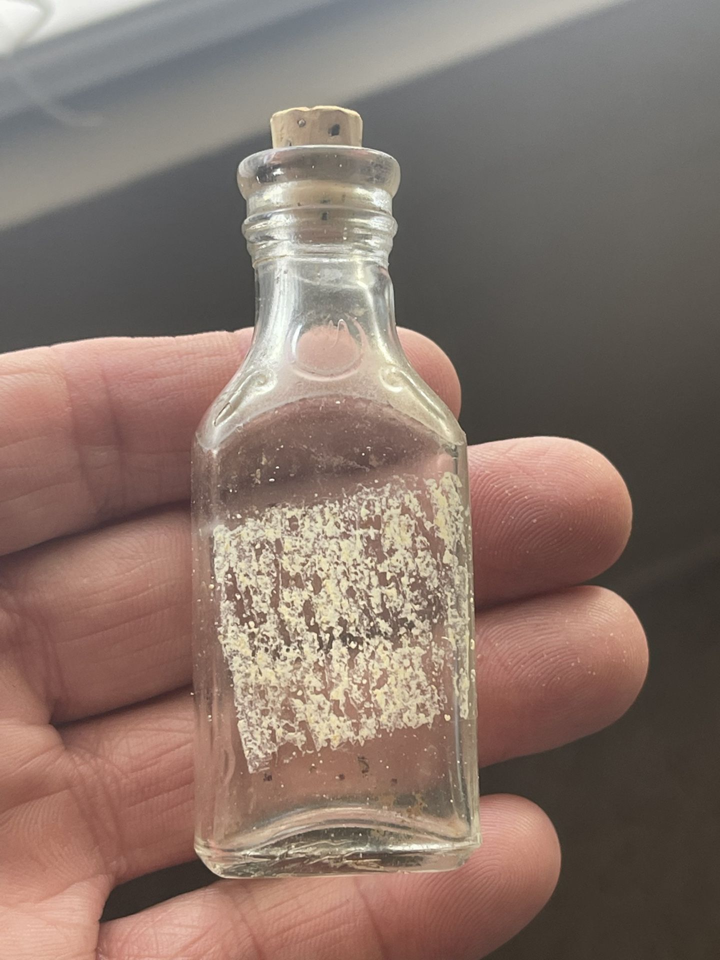 Vintage Glass Bottle With Cork Top