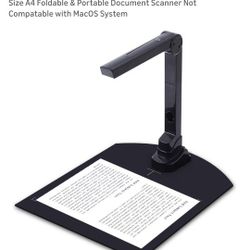 Document Camera Scanner, BAOSHARE Book Scanner Capture Size A4 Foldable & Portable Document Scanner Not Compatable with MacOS System