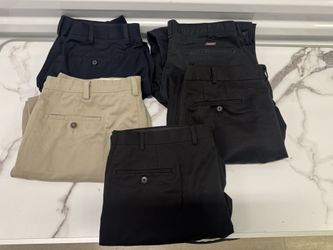 Men’s Slacks Work Pants Mix LARGE SIZES 5 For $50