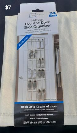 24 Pocket Over The Door Shoe Organizer