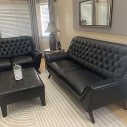 Faux Leather Sofa And Loveseat Sofa 