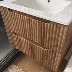 24” Floating Bathroom Cabinet With Sink