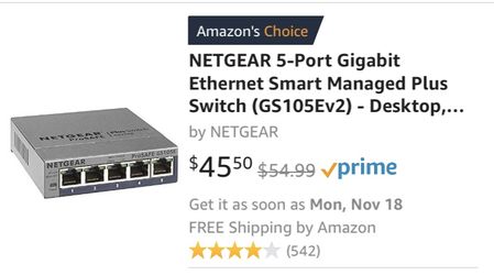 Netgear 5 port gigabit switch