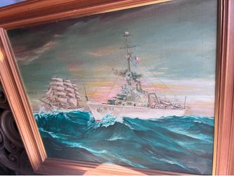 Maritime antique ship painting