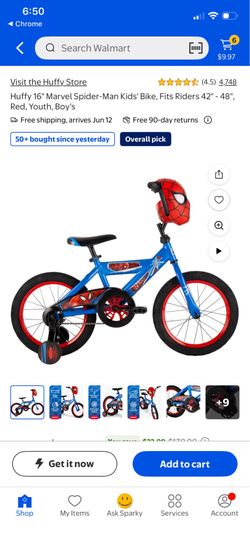 Toddler/kid Spider-Man Bike