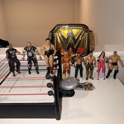 WWE Action Figures, Ring And Belt 