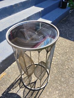 Mirrored side table