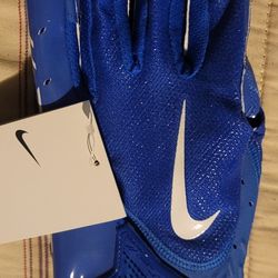 Brand New Nike Vapor Jet Football Gloves Blue White Men Size Medium