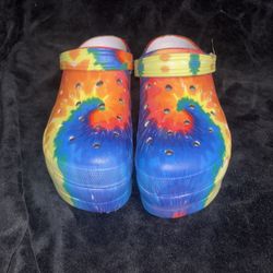 Platform Tie Dye Crocs