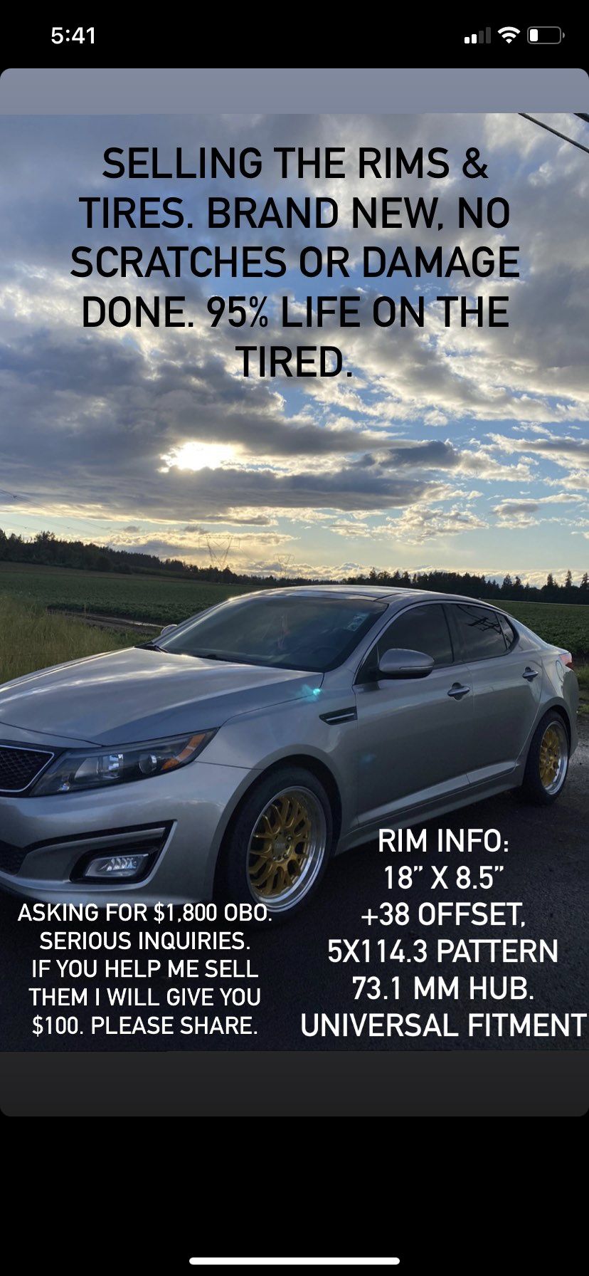 Rims 18” x 8.5”