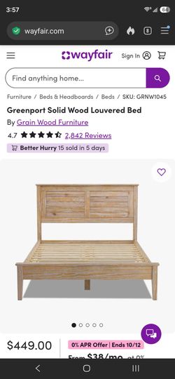 Queen bedframe and mattress