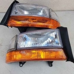 98-03 Dodge Durango 97-04 Dakota Headlights Luces Calaveras Micas Faros Focos Faroles Headlamps