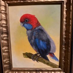 canvas painting of bird