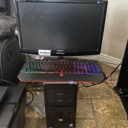 Desktop Computer With Color LED And Screen