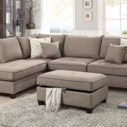 Sectional Sofa + Ottoman