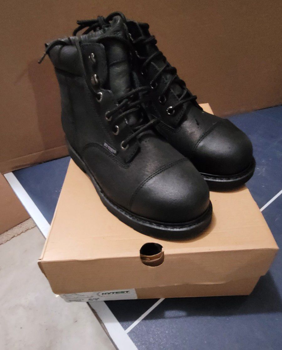6" BOOTS WITH STEEL TOE EH BLACK 