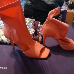 Orange Summer  Ankle Boot Size 9