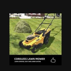 ZEGJAW 40V Cordless Lawn Mower with Two 20V Lithium Batteries, 6 Mowing Heights, (2-In-1) 55L grass box, 4.0Ah Battery and Charger Included