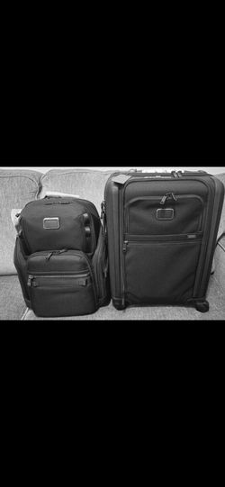Tumi backpack and carry-on suitcase