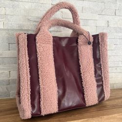 Burgundy Purse W Coin Purse And Strap