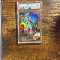 PSA 9 NEON Orange Prizm Christian McCaffrey  