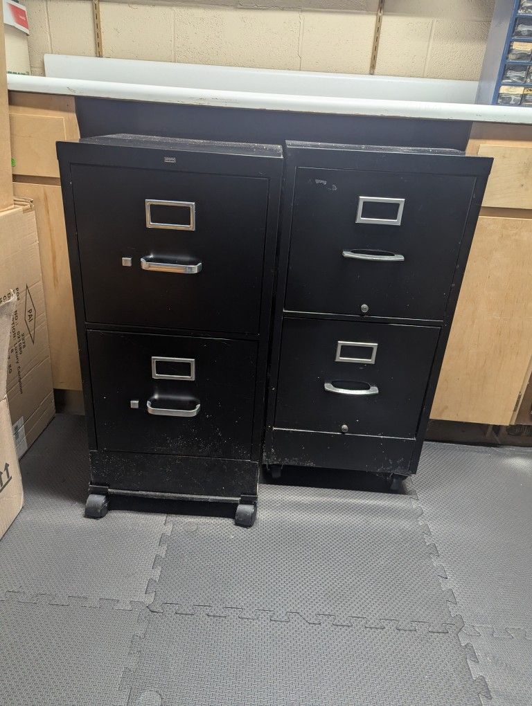 Black 2drawer File Cabinets.