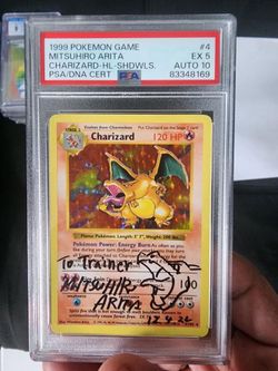 Shadowless Charizard PSA AUTO 10 Mitsuhiro Arita