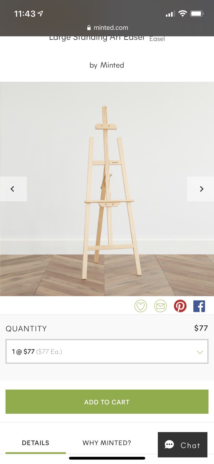 Minted Large Standing Art Easel