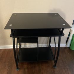 Black Tempered Glass Desk