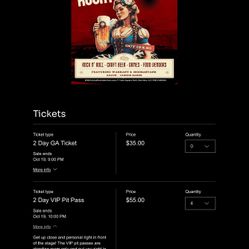 4 VIP PIT Pass To SoCal Rocktoberfest 