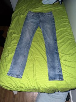 Light Wash Slim Straight Jeans