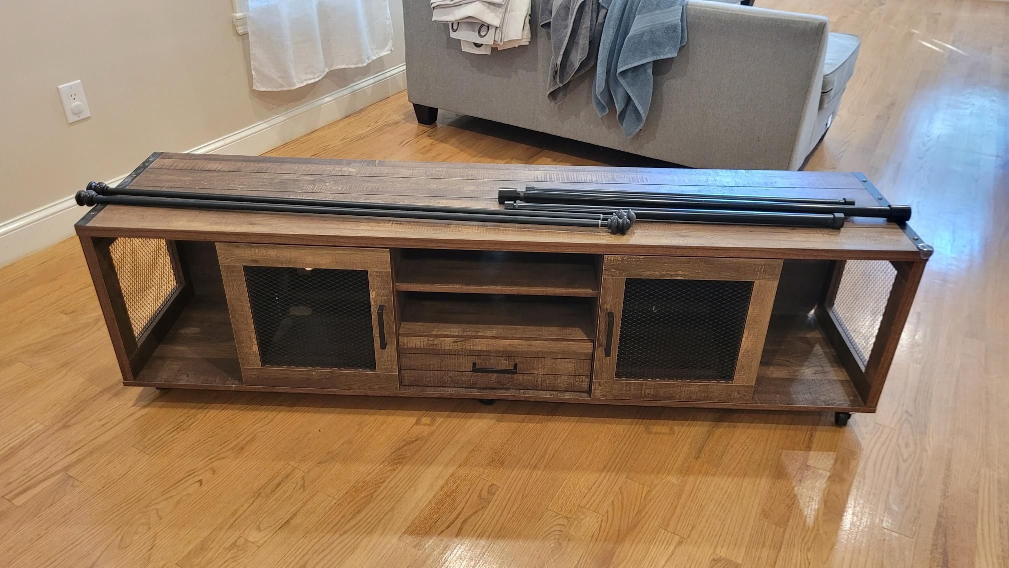 Free Media Console Shelf Cabinet
