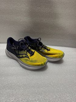 Saucony Ride 15 Women’s Size 9.5 Yellow Navy Running Shoes S10729-65