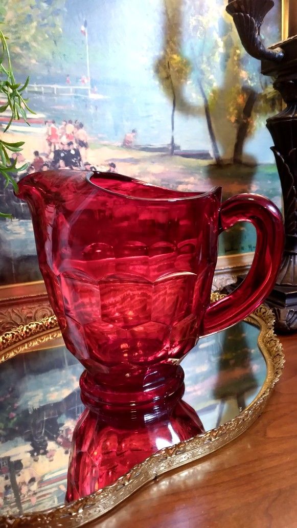 Vintage Glass Pitcher 