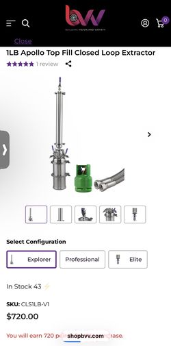 Apollo Top Fill Closed Loop Extractor