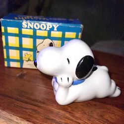 Vintage 1965 Day Dreaming Snoopy New With Box Rare Blue Collar