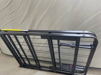 Like New, Full bed frame which can be split into two and foldable, with 13 inch (approximately) clearance from floor. Lot of space below the bed.