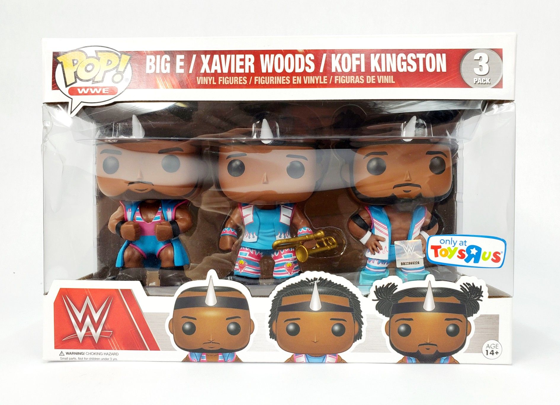 Funko POP! - WWE Big E / Xavier Woods / Kofi Kingston (#3) Toys R Us Exclusive - Vinyl Figure - NEW w/Defects