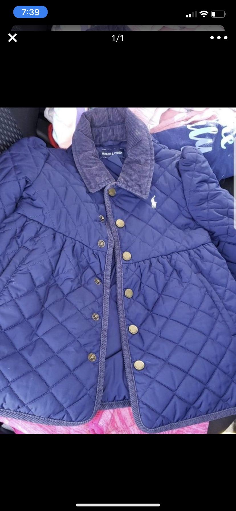 Girls size 6 polo jacket
