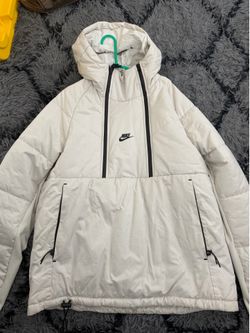 Nike White Pullover Puffer Jacket (Size Large)