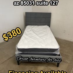 Twin bed frame With mattress brand new