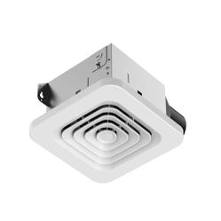 Commercial Electric 50 CFM Ceiling/Wall Mount No Cut Clip-Lock, Roomside Installation Square Bathroom Exhaust Fan, ENERGY STAR
