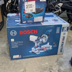Bosch profactor 7 1/4 18 volt sliding cordless compound miter saw  With Battery And Charger